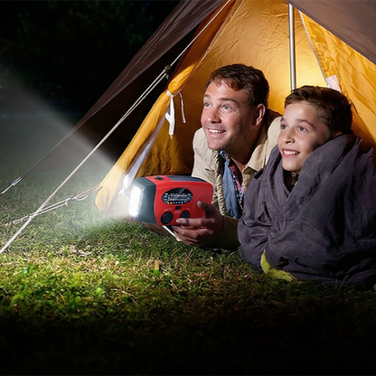 📻 Portable Solar Emergency Weather Radio - Hand Crank & Power Bank ⚡