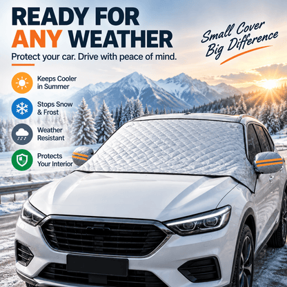 🚗 Magnetic Windshield Cover – All-Season Sun, Snow & Frost Protector for Cars, SUVs & Trucks