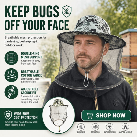 Camouflage Outdoor Insect Hat