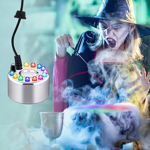 🎃 12 LED Ultrasonic Mist Maker Fogger for Halloween Décor ✨