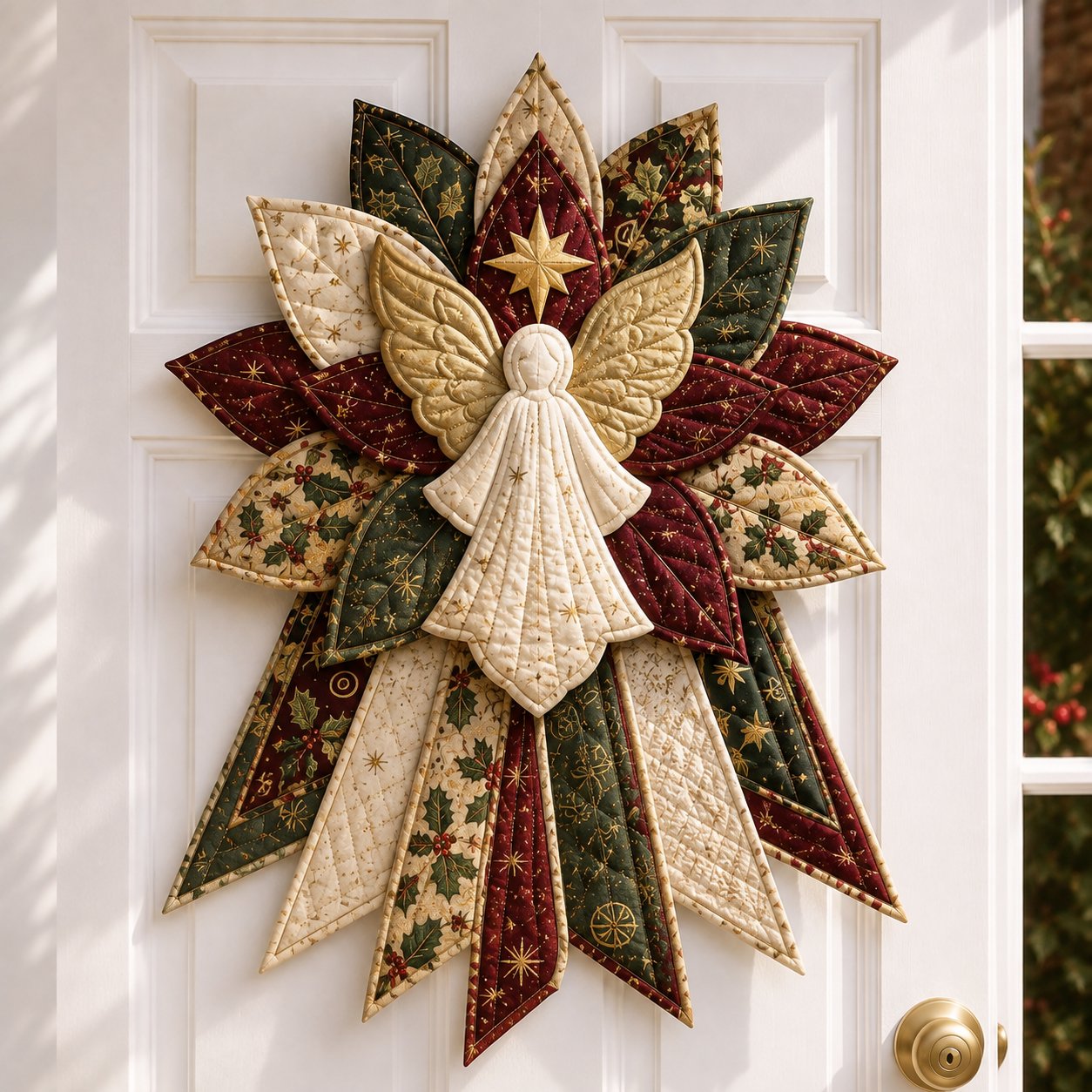 🎄 Oversized Christmas Quilted Door Hanger DIY Sewing Kit (23–25") 🪡