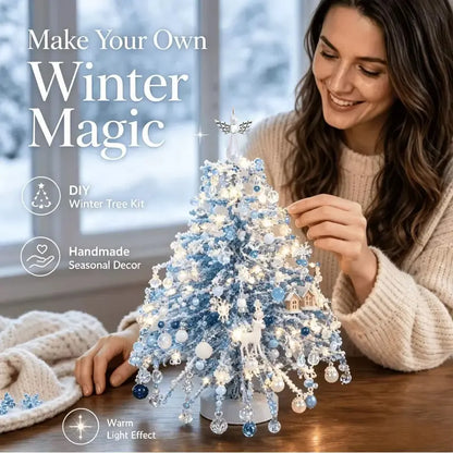 🎄 DIY Beaded Christmas Tree Craft Kit - Tabletop Holiday Decoration✨