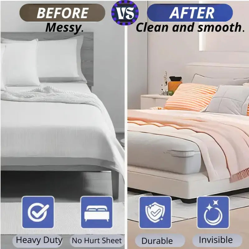 4pc Bed Sheet Holder Strips for Mattress - Secure Fit & No Slipping