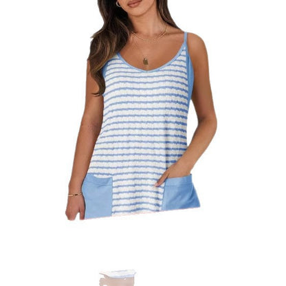Printed tank top and shorts jumpsuit casual set