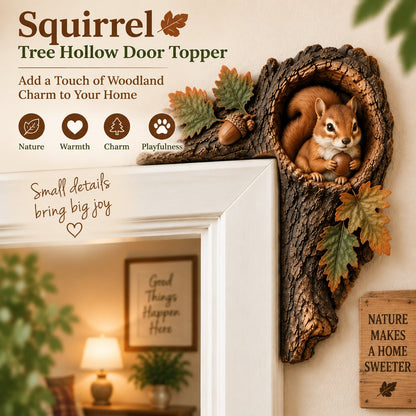 ⏰LAST DAY 50% OFF 🐿️ Handcrafted Resin Chipmunk Door Ledge Figurine | Wooden Doorway Accent for Nature Lovers 🏡