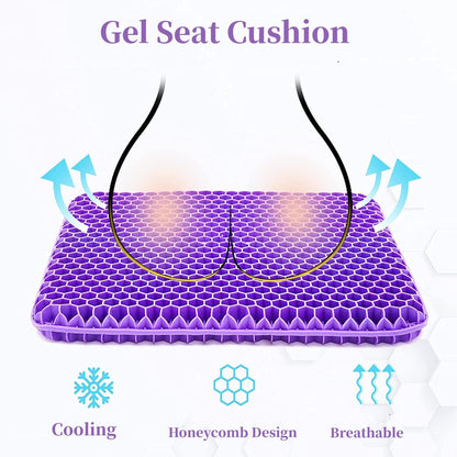 ✨ 🪑 Double-Layer Gel Seat Cushion | Cooling Pressure Relief
