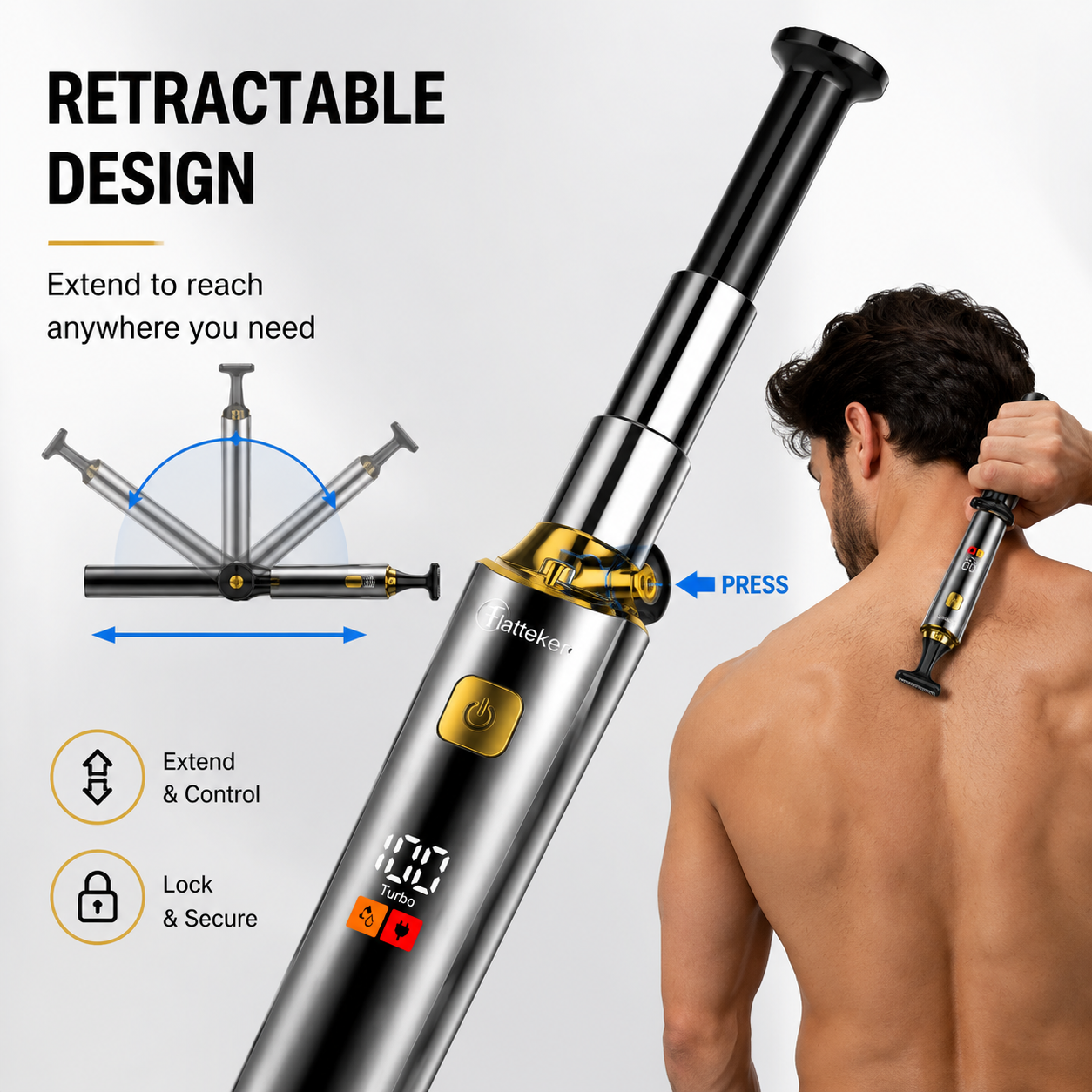 New Retractable Trimmer for Men: Body Hair and Nose Hair Trimmer, Electric Shaver, and Hair Clipper