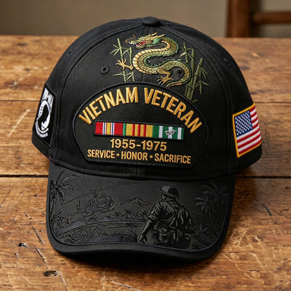 🇺🇸 Vietnam Veteran Tribute Cap | Service Honor Sacrifice Hat