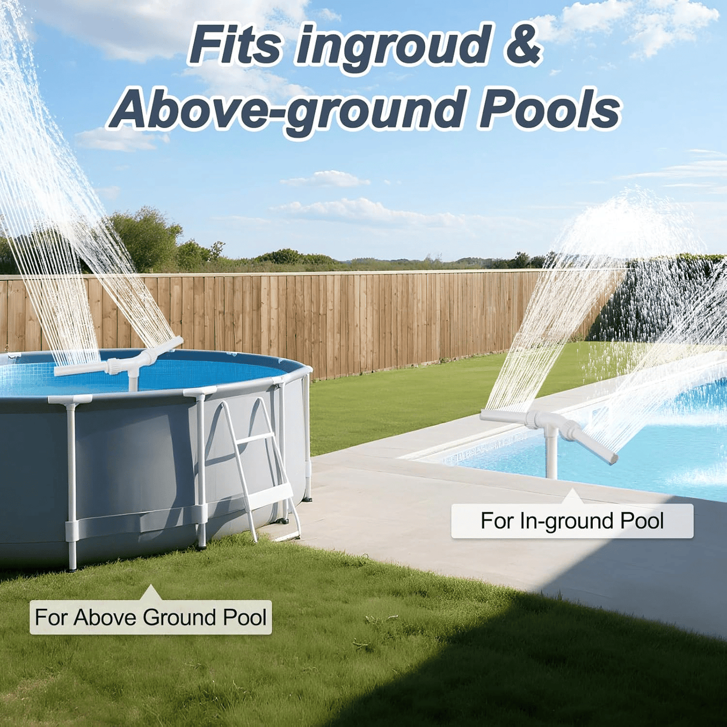 Pool Fountain Waterfall Sprayer – Easy Install Pool Water Feature