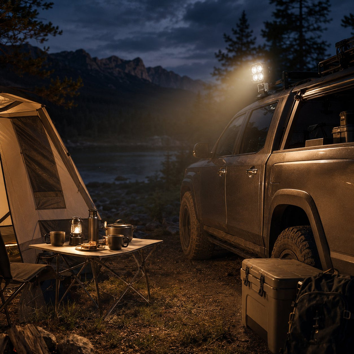 🏕️ Omni-Directional Magnetic LED Pod Light - 360° Off-Road & Camping Work Light 💡