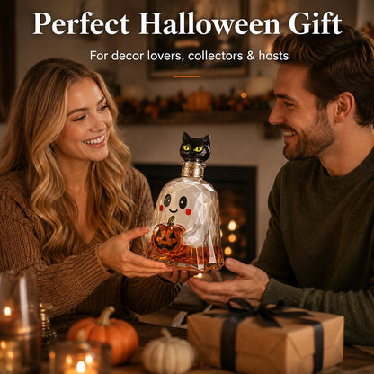 🔥HOT SALE🔥 Ghost Pumpkin Glass Decanter – 330ml Halloween Home Bar Bottle