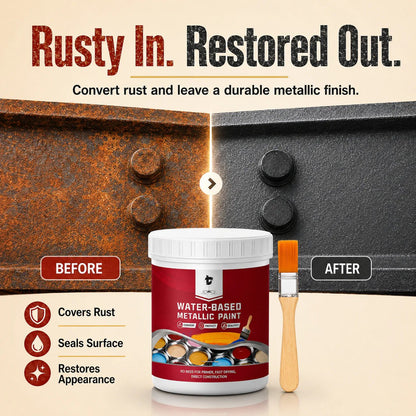 💥 50% OFF TODAY❗🛡️ Water-Based Rust Converter Paint for Metal | Brush-On Protective Coating