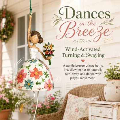 💃 Whimsical Dancing Lady Hanging Ornament – Charming Floral Home Decor 🌸