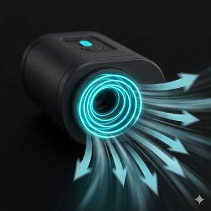 Portable mini air pump, rechargeable, comes with a storage bag and a 6-foot charging cable