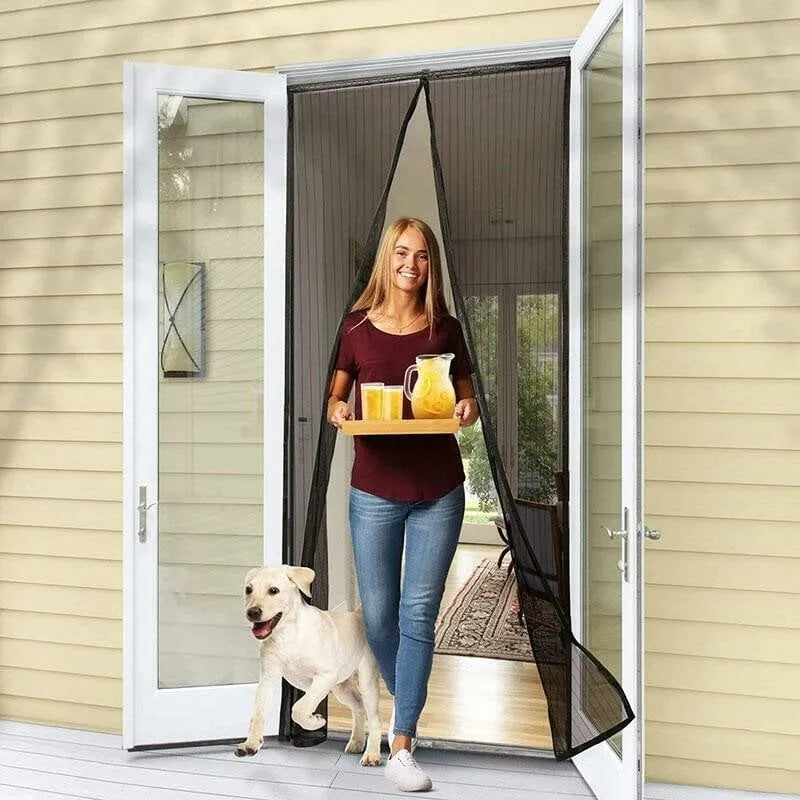 🧲 Magnetic Mosquito Screen Door – Hands-Free Auto-Close Mesh Curtain 🌿
