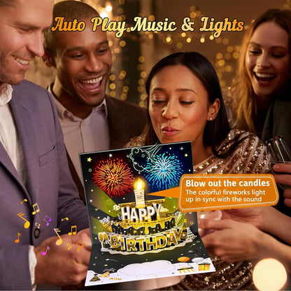 INPHER DIY Age Birthday Card with Music & Lights