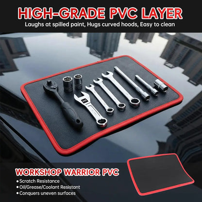 🛠️Flexible Magnetic Tool Mat & Tray Holder - Magnetic Tool Tray, Flexible Magnetic Mat, PVC & Non-Slip for Garage Workshop, Auto Repair Tools