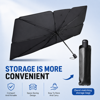 🚗 Foldable Car Sunshade Umbrella – Reflective Windshield Heat & UV Protection ☀️