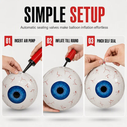 🔥HOT SALE 49% OFF🎃 Giant 22' 4D Eyeball Balloons | Creepy Halloween Party Decorations for Spooky Home & Garden