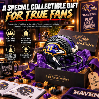 🏈 Football Helmet Building Blocks – 300+ Piece Collectible Model Kit 🎁
