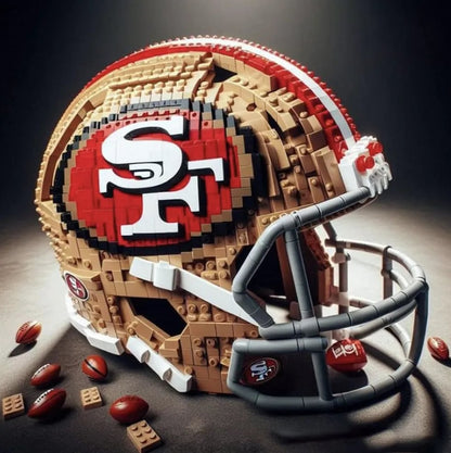 🏈 Football Helmet Building Blocks – 300+ Piece Collectible Model Kit 🎁