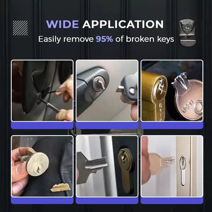 💯 🔒 12-Piece Broken Key Extractor & Removal Tool Set for Jammed Locks & Keyholes 🗝️