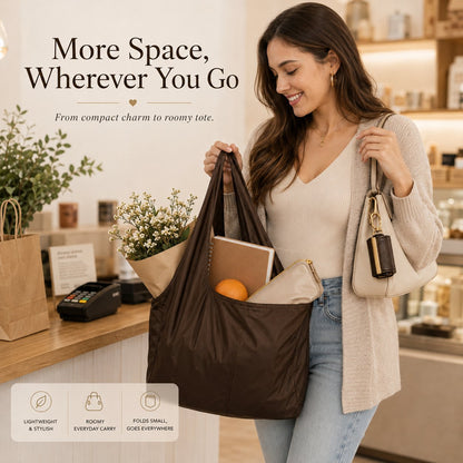 💞50K+ SOLD!🔥Secret Carry Foldable Tote Charm Bag👜