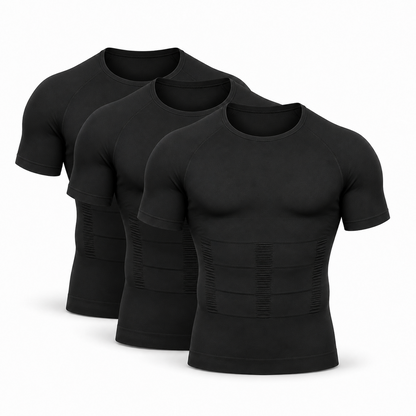 Men’s Compression Shaping Shirt – Short Sleeve Slim Fit Top