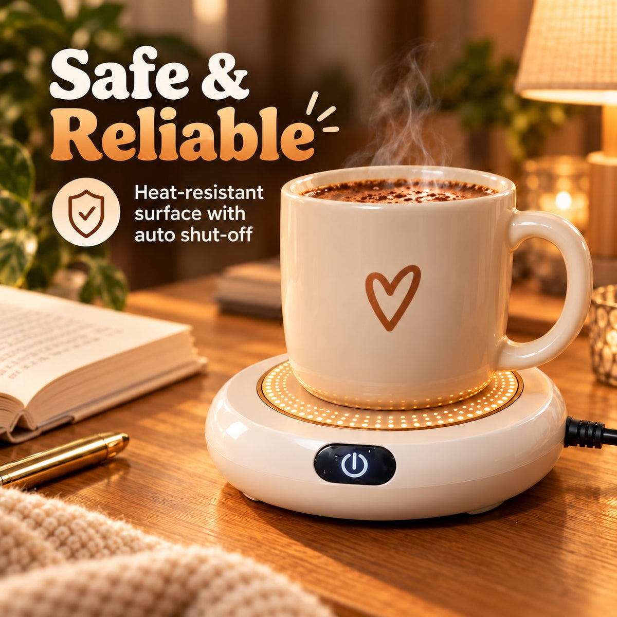 ☕ Smart Mug Warmer — Keep Your Coffee Warm & Your Moments Cozy ✨