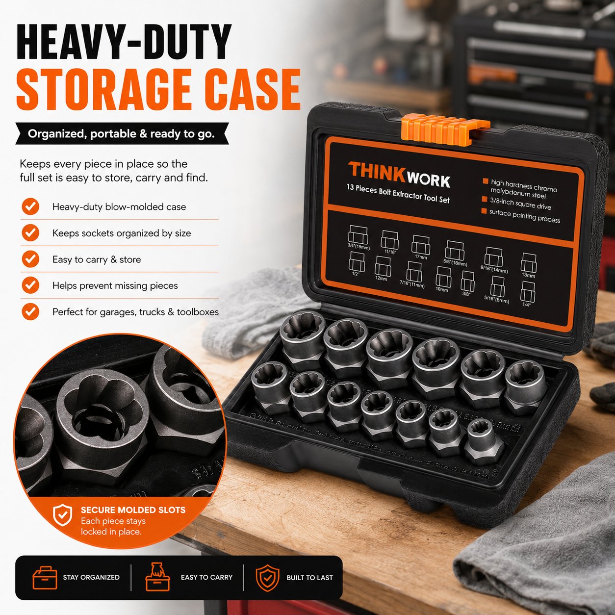🧰13+1 PCS Bolt & Nut Extractor Set🔩