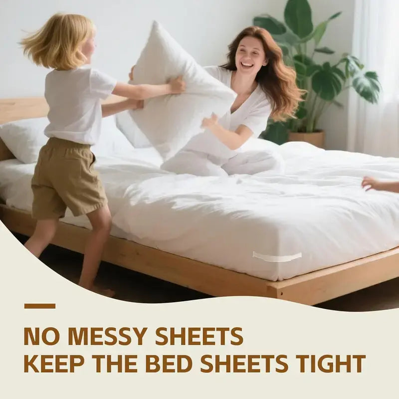 4pc Bed Sheet Holder Strips for Mattress - Secure Fit & No Slipping