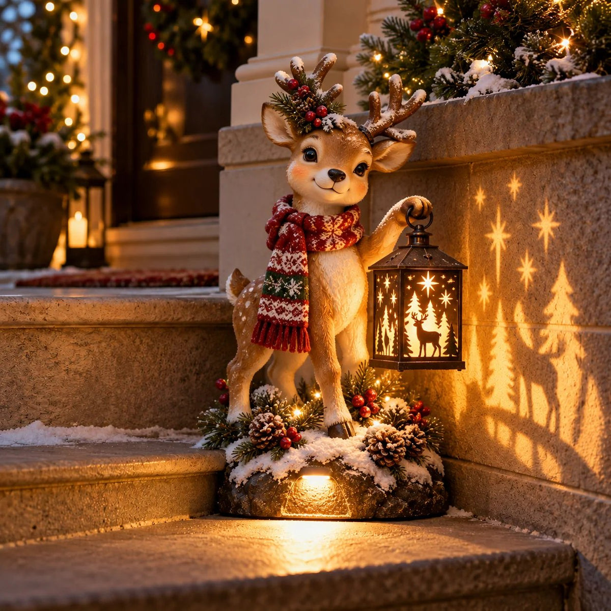 ✨ Solar Christmas Step Lights | 5 Festive Character Styles