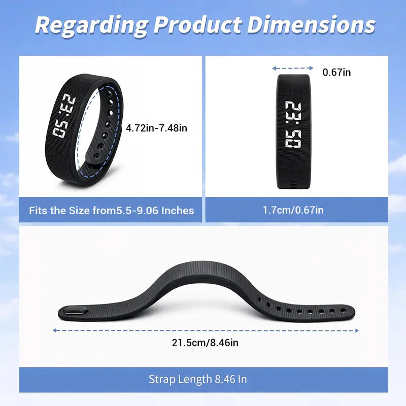 ⚡ 50% OFF – USB Rechargeable Fitness Tracker & Silent Alarm