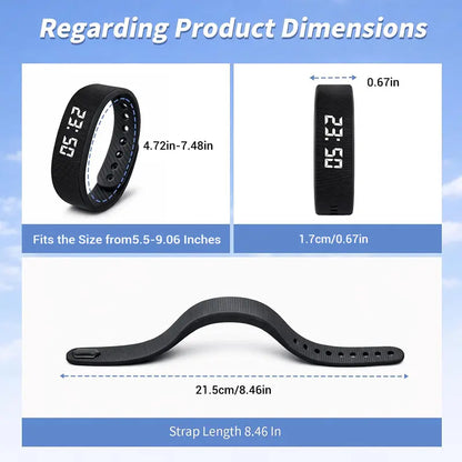 ⚡ 50% OFF – USB Rechargeable Fitness Tracker & Silent Alarm