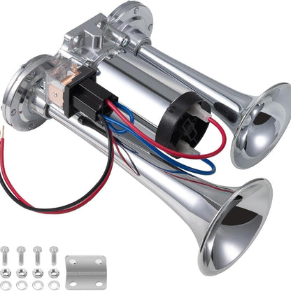 📢2026 Upgraded 150dB Super Loud 12V Dual Air Horn Kit ⚡