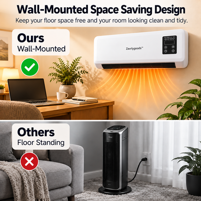 Black Friday Early Bird Deals-Wall-Mounted Space Heater with Thermostat and Remote Control