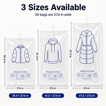 ✨ Hanging Vacuum Closet Bags – Save Space Fast