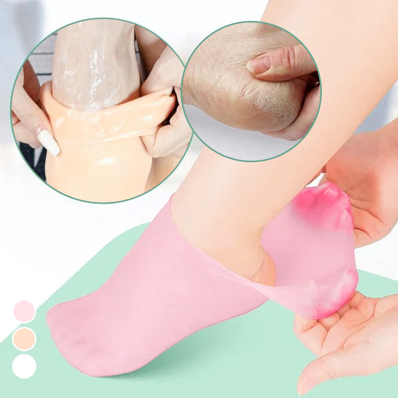 💗3-Pack Reusable Moisturizing Silicone Foot Mask Socks