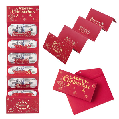 🎁 Foldable Surprise Christmas Cash Gift Envelope – Pop-Up Holiday Money Holder ✨