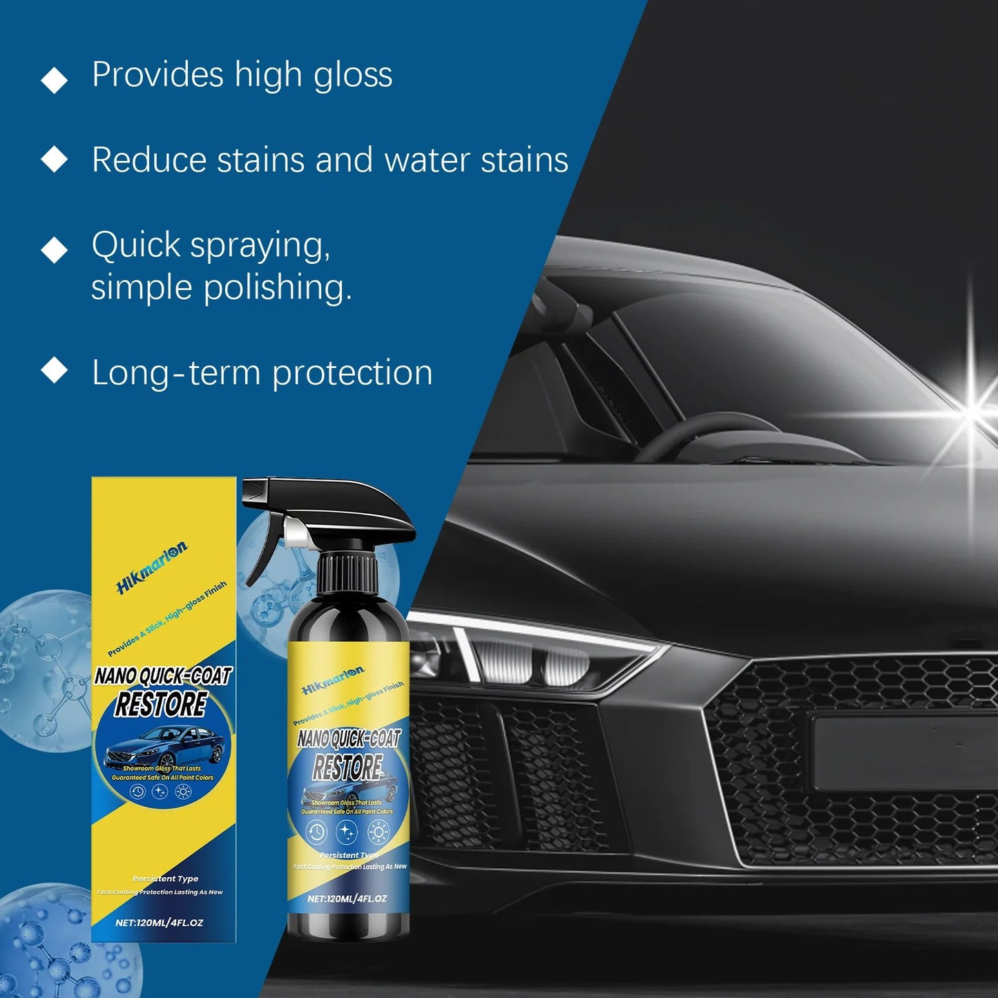 Automotive Nano Coating Repair Agent - With Dust and Water Repellent Properties