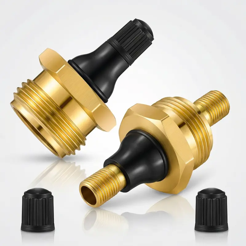2-Pcs Brass RV Blow Out Plugs with Drain Valve