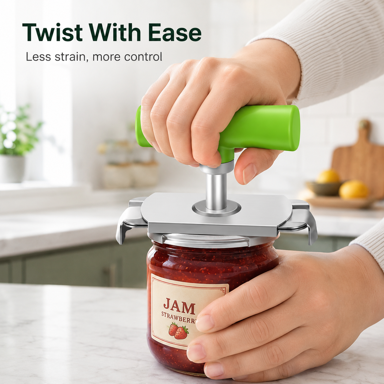 Effortless Arthritis Jar Opener, 2024 Upgraded Bottle Opener Is Suitable For Hand-Weak, Easy-To-Open Adjustable Handle Bottle Opener, Suitable For The Elderly.