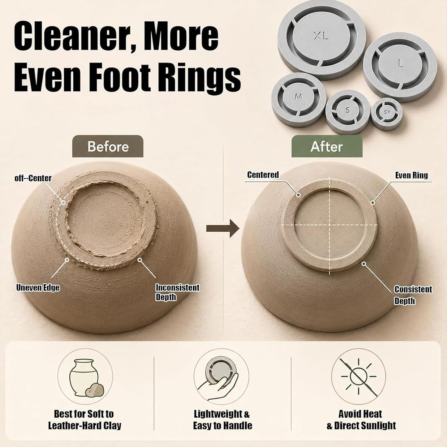 🎁Last Day 49% OFF - Pottery Foot Ring Tool