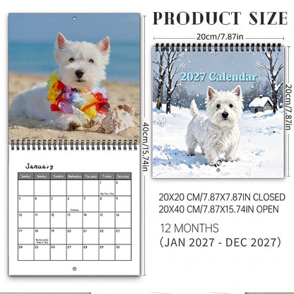 🐶 2027 West Highland White Terrier Calendar – 12 Months of Charming Dog Portraits & Happy Moments