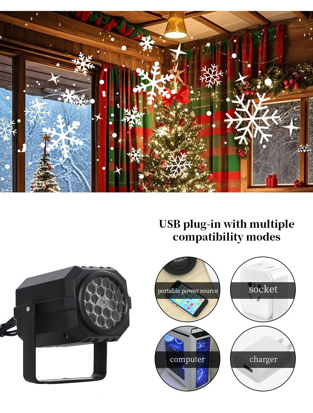 🎁 Black Friday 50% OFF — ⭐Christmas LED Projector: 16 Festive Patterns, Endless Holiday Magic ✨