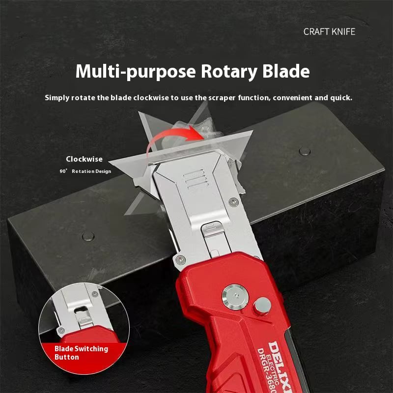 2026 New 2-in-1 Folding Box Cutter with Blade Storage