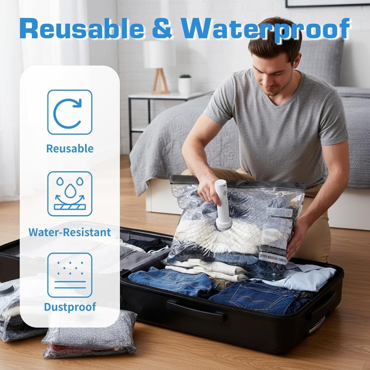✈️49% OFF TODAY🧳 Travel Vacuum Storage Bags with Electric Pump