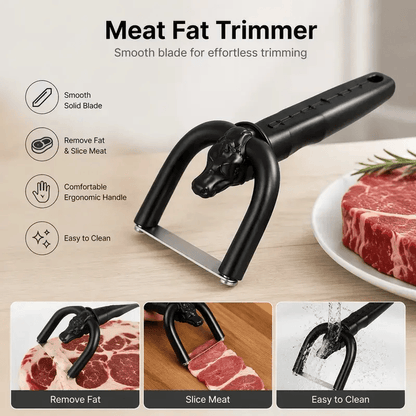 🥩 Precision Meat Fat Trimmer – Ergonomic Stainless Steel Meat Trimming Tool 🔪