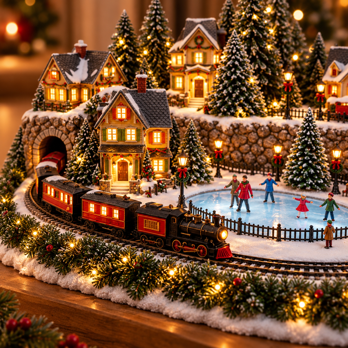 🚞🪄 49% OFF Today! ✨ Magical Christmas Train & Skating Rink – Bring Holiday Magic Home! ✨