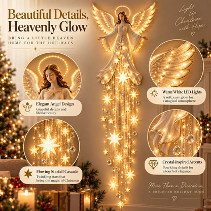 🔥Last Day 49% OFF✨ Angel Blessing Starfall Wall Light™ – Heavenly Christmas Wall Decor